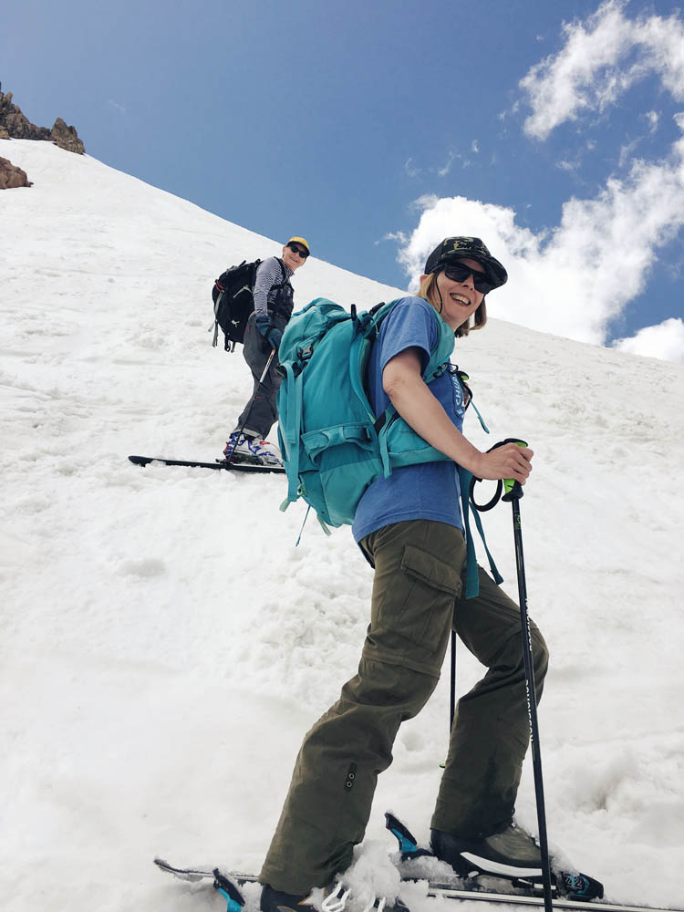 Linda and Steph on Gardner Headwall