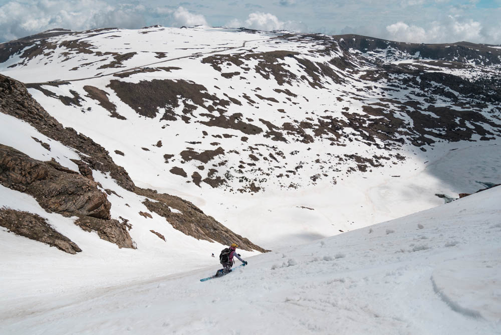 Linda telemark skiing Gardner Headwall