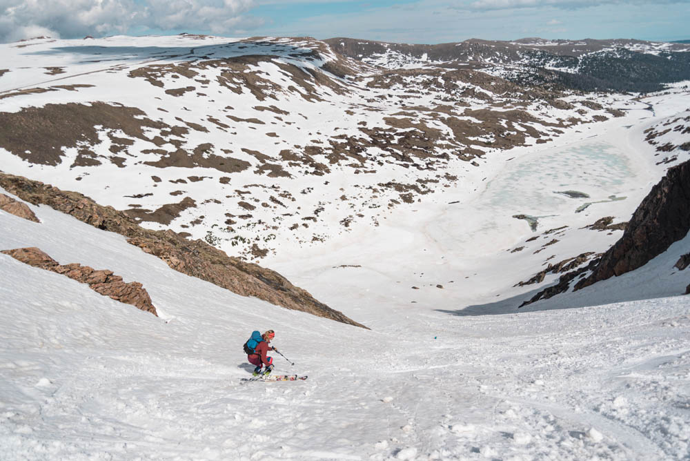 Lindsey skiing Gardner Headwall