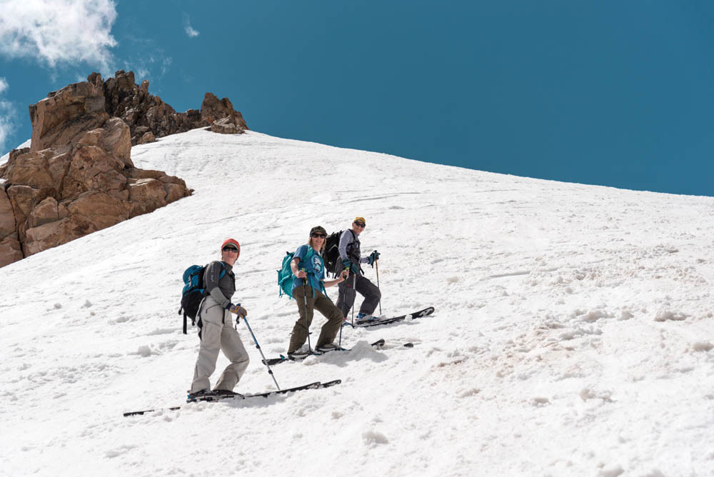 Lindsey, Steph and Linda on Gardner Headwall