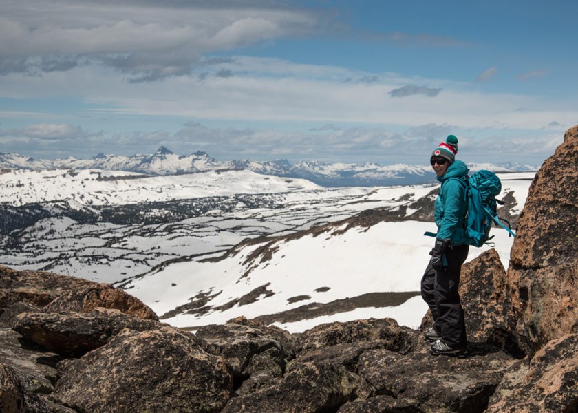 enjoying the view of the Beartooth Moutains