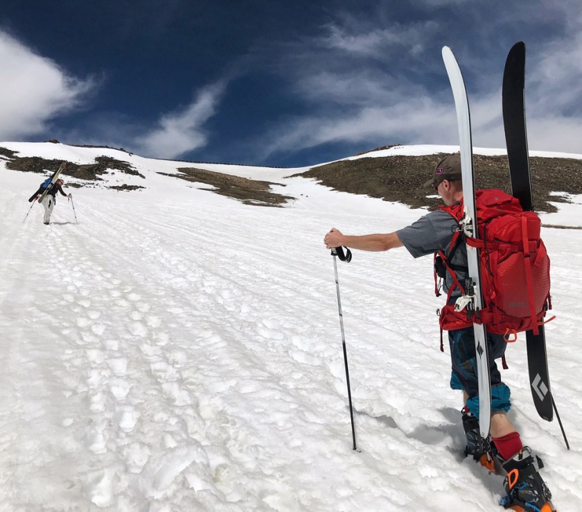 bootpacking up Gardner Headwall