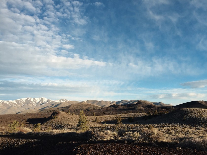 The landscape at Craters of the Moon in Idaho