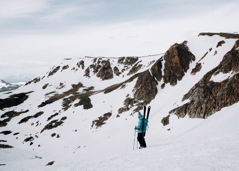 backcountry skiing Gardiner Headwall