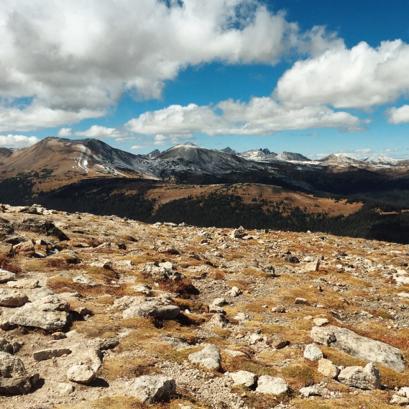 Alpine tundra and mountains in Rocky Mountain National Park, Colorado