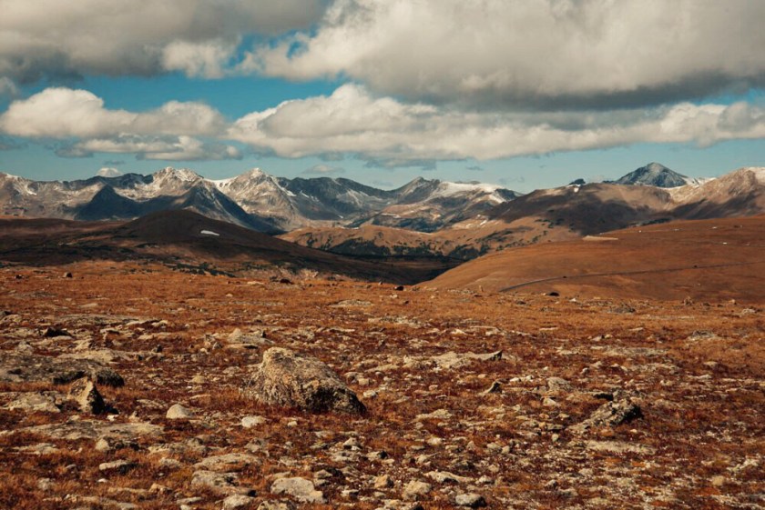 The view from 12,000 ft elevation in Rocky Mountain National Park, Colorado