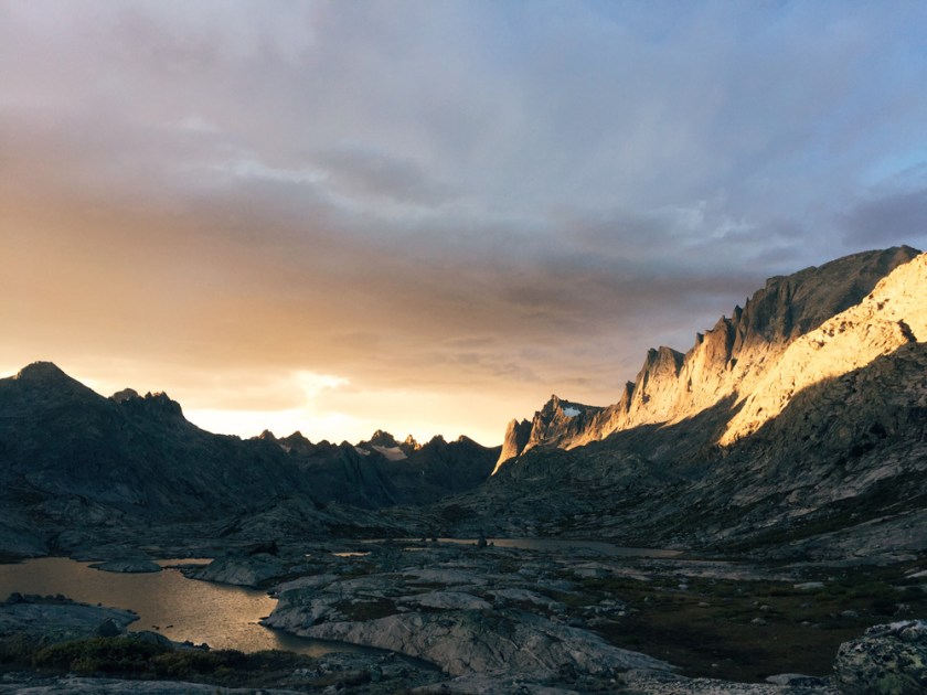 stormy sunset in Titcomb Basin, Wind River Range, Wyoming