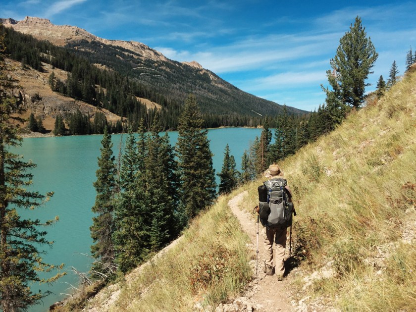 Backpacking past the Green River Lakes, Wind River Range, Wyoming