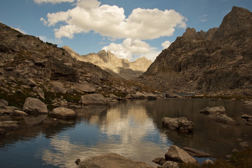 Backpacking views in the Wind River Range, Bridger Wilderness, Wyoming