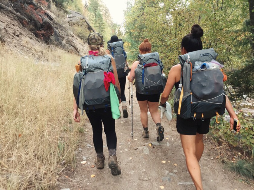 backpacking with only women